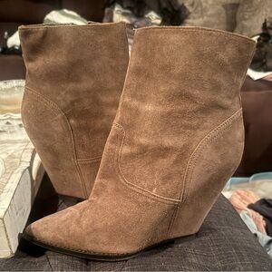 Ash Tan Suede Ankle Boots